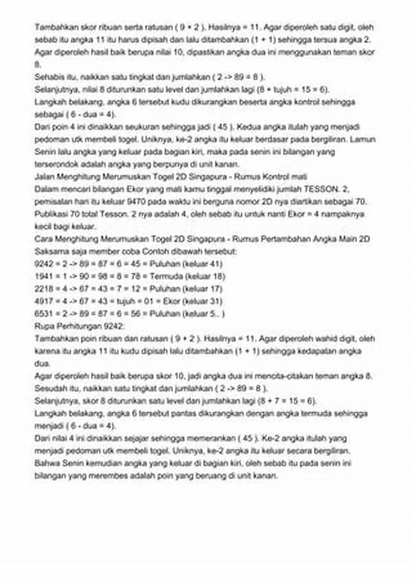 Langkah Mudah Mencari Hari Baik Togel