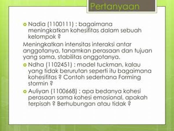 Langkah Sederhana Meningkatkan Kohesi
