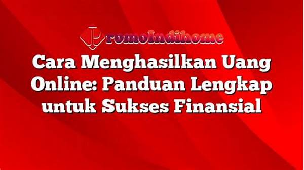 Panduan Kilat Menghasilkan Uang Online