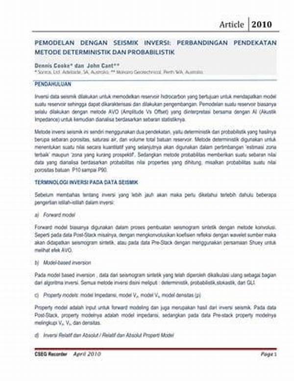 Pendekatan Probabilistik Dalam Pemodelan