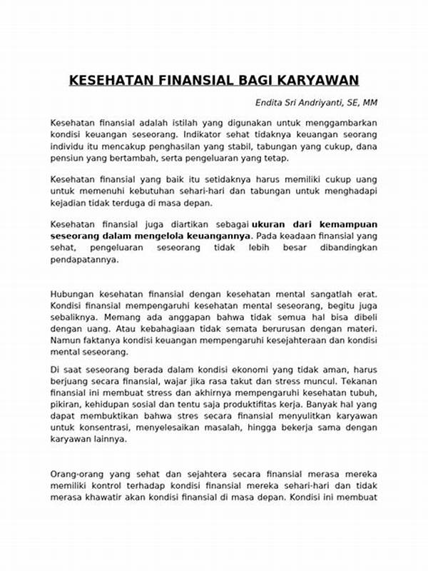 Persiapan Finansial Bagi Karyawan