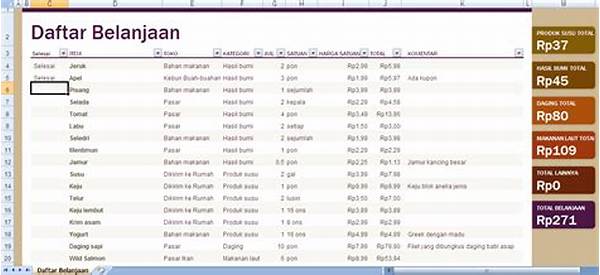 Membuat Daftar Belanja Cermat