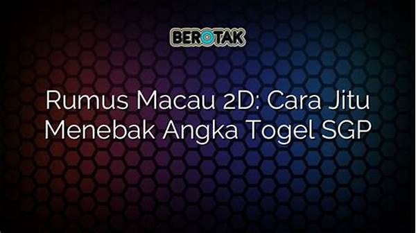 Cara Menebak Angka Togel Macau