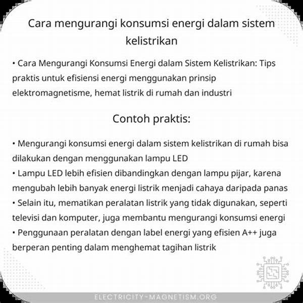 Cara Efisien Mengurangi Konsumsi Listrik