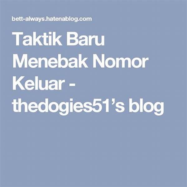 Cara Mudah Menebak Nomor Keluar